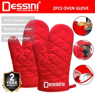 DESSINI ITALY Microwave Oven Glove Heatproof Cotton Baking Gloves Anti Scalding Heat Resistant Mitts