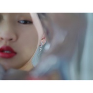 Silver Plated Thick Gold Earrings with Marquise Cut Diamonds