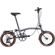 HACHIKO Hachiko T9 Chromoly Steel Trifold Bicycle | 16" | 9-Spd | Grey | Collectors