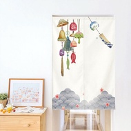 Door Curtain Partition Curtain Feng Shui Fabric Household Bedroom Kitchen Bathroom Punch-Free Curtain Japanese Half Curtain Hanging Curtain