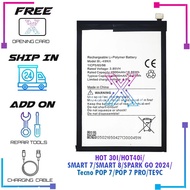 Battery BL-49NX / BL-49NT Compatible For HOT 30I 40I/SMART 7 8 /Tecno POP 7/POP 7 Pro/Spark GO/Spark