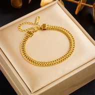 GOOD Titanium Chain Bracelet Gelang Tangan Perempuan Stainless Steel Bracelet
