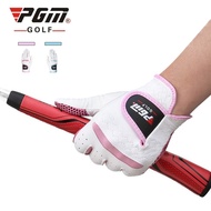 PGM Golf breathable comfortable women leather glove with Anti-slip particles elastic band design ST0