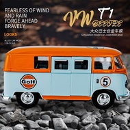 1: 36 Volkswagen Bus t1 Toy Car Alloy Van Car Model Open Door Pull Back Retro Children's Toy Car H9G