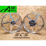 HONDA RS150 AJI RACING Sport Rim Chrome Silver FORGED 160/185/17' CR 511 FG 511 Motor Accessories Pa