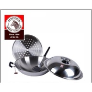 ZEBRA 5 ply Chinese Wok 42cm (with FREE Lid & Steaming Plate) 斑马牌