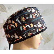 Head Cap Scrub Hat / National Cap / Doctor's Hat ENT / ENT Black