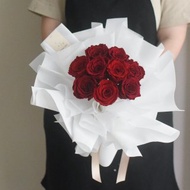/多層次9朵包裝玫瑰花束/情人節 生日 七夕 母親節 教師節 畢業