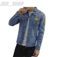 [Ready Stock]Jaket Denim Men Fashion Retro Slim Denim Jacket Jeans Coat Blue / Casual Jaket / Jaket 
