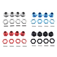 [mcfsnzwtxz1bw] 4 Pieces RC Hex Wheel Hubs RC Hex RC Car Accs Replacement DIY M17 Extended Model