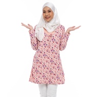 AQEELA Nursing Vertical Front T-Shirt- Peach (ai999d)