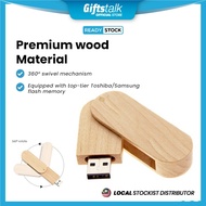 Wooden 360 Swivel USB Flash Drive - 8GB Thumb Drive USB Pendrive