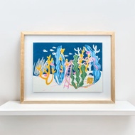 【手工版畫_自游系列】魚缸