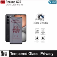Tempered Glass Privacy Realme C75 C75X Anti Spy Matte