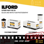 Ilford Pan F Plus 50 – Black & White Film 35mm & 120 Format (Expired)