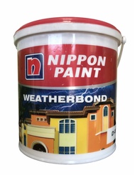 Cat Tembok Exterior Kilap Nippon Paint Weatherbond Mix Putih Abu-abu