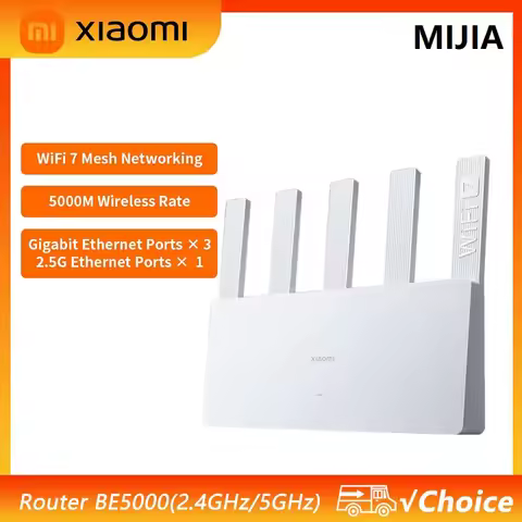 Xiaomi Router BE5000 WiFi 7 2.5G 5011Mbps Network Port 512MB Memory 2.4/5GHz Dual Broadband Access N