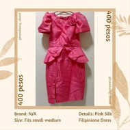 Pink Filipiniana Dress / Silk Filipiniana Dress