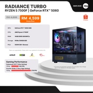 IDEALTECH RADIANCE TURBO AMD GAMING PC ( AMD RYZEN 5 / NVIDIA RTX5060 8GB / 16GB RAM / 500GB SSD )