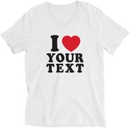 Personalized I Love Shirt With Custom Text I Heart Tshirt Milk Silk Shirt Gift For Her Couple Girlfr