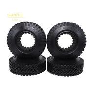 4Pcs RC 1:10 Crawler Beadlock Wheels Tire 1.9 Inch  Tire 98mm Tyre for RC Car Truck  SCX10