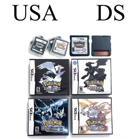 Pokemon Black and White 1 2 Combined Card Combined Card with Box Cassette DS Pokemon Game Card for D