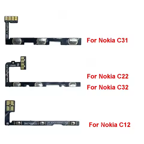 Volume Power Side Button Flex Cable For Nokia C12 C22 C32 C31 C21 Plus On Off Power Volume Key Flex 