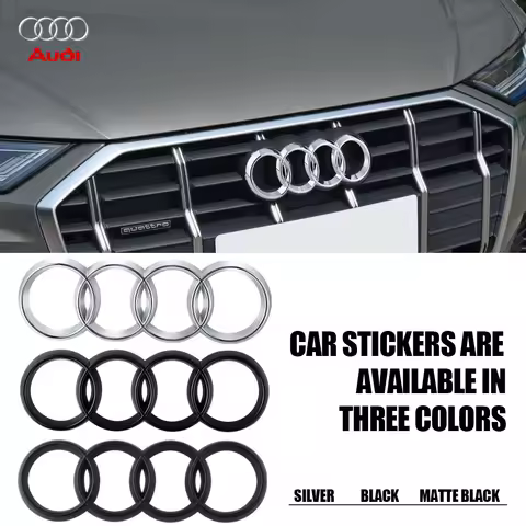 3D ABS Auto Front Grille Rear Trunk Emblem For AUDI A3 A5 A4L A4 A1 A6L A7 A7L Q3 Q5 Supercar S3 RS5