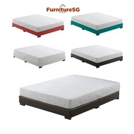 PVC or Velvet Divan Bed Frame - Single, Super Single, Queen, King with With 5cm Legs