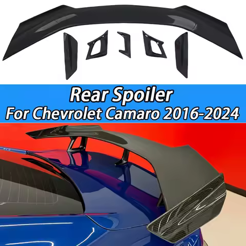 Gloss Black / Carbon Fiber ZL1 1LE Style Rear Spoiler Trunk Wing For Chevrolet Camaro SS RS LT ZL 20