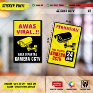 Cctv Surveillance Stickers, CCTV Stickers, CCTV Warning Stickers, CCTV Monitoring Stickers, CCTV Sti