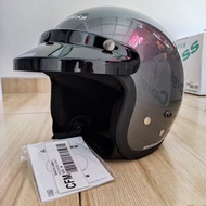 Helm Cargloss Cfm/Retro Anchor Grey 100% Original Tanpa Kaca