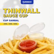 Thinwall Sauce Cup Plastic Sauce Cup/ Pudding Cup/ 25ml 35ml 60ml (50 Pcs)
