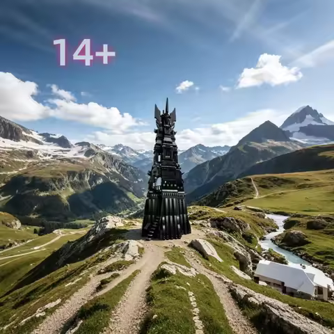IN STOCK 2359Pcs Desktop ornament Black Tower compatible 10237 Home decorations Educational Birthday