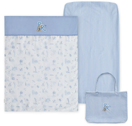 【奇哥】Peter Rabbit 夢境比得兔床邊床三件式床組(兩色)-藍色
