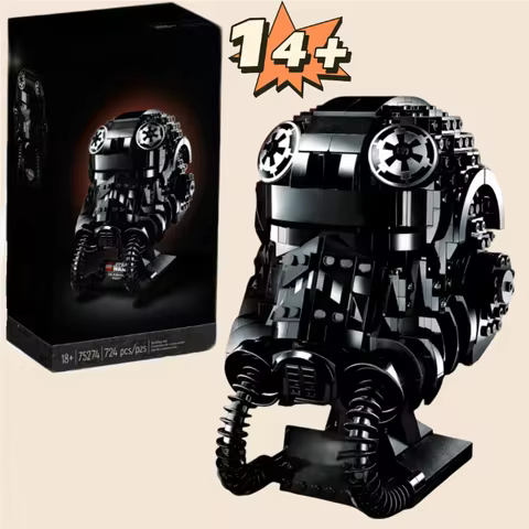 724pcs FIT 75274 Emperial Starfighter TIE Fighter Helmet Building Block Model Bricks Star Plan Toys 