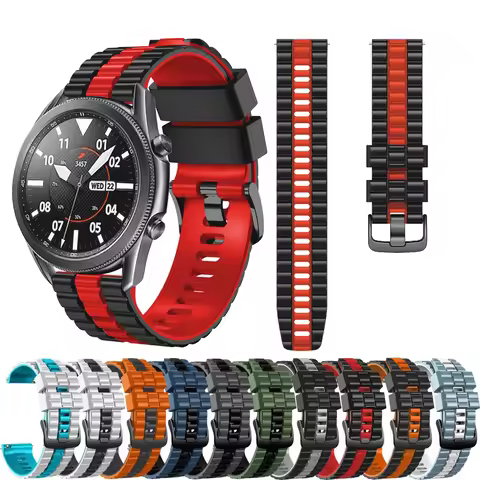 22mm Strap for Samsung Gear S3 Frontier/Classic Galaxy watch 3 45mm Silicone Wrist Band for Samsung 