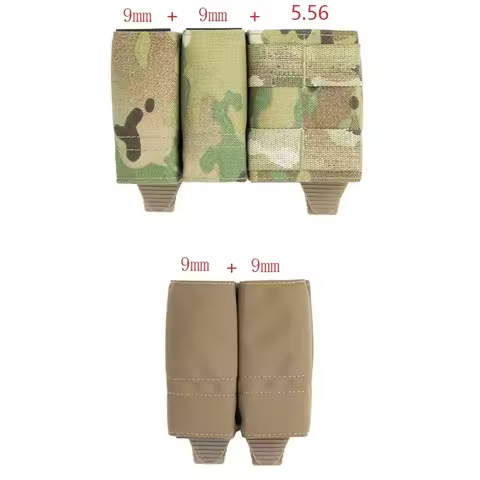 Airsoft Magazine Pouch Tactical 9mm 5.56 Ammo Clip Bag Multicam Toolkit Pouch Gear Molle Mag Hunting