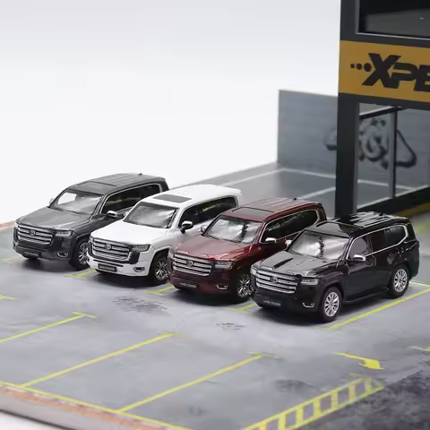 LCD Diecast 1:64 Scale LC300 ZX Land Cruiser Alloy Car Model Collection Souvenir Display Ornaments D