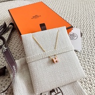 ~~Hermes mini Pop H 粉紅+玫瑰金項鍊~~