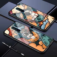 Casing OPPO R17 Pro R7 Lite R7kf R9S Plus R9sk R9 R15 R11 R11S Trendy Cute Cartoon Astronaut NASA Casing Tempered Glass Phone Case Shockproof Hard Back Cover