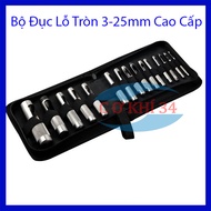 Bộ đục lỗ tròn 15 chi tiết 3-25mm Chuyên dụng đục lỗ gioăng lỗ da....