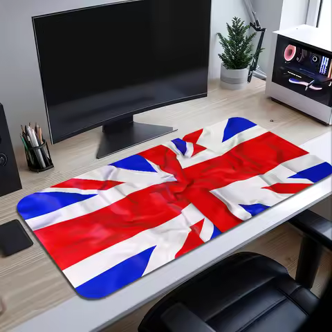 U-UK E-England Flag Union J-Jack Mouse Pad Desk Mat Large Non-slip Anti-fray Keyboard Ergonomic Offi