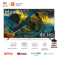 (Official) Xiaomi Mi TV Max 86 Inch 4K UHD TV 4K Smart Android TV 120Hz Display 3GB RAM 32GB STORAGE WIFI bluetooth 5.0 Android 11 Smart TV Television Google Playstore Youtube Chromecast built in