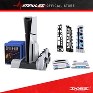 DOBE PlayStation PS5 Phat/Slim/Pro Multifunctional Cooling Stand, Base, Fan