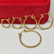 [KGS] US 10K GOLD LOOP EARRINGS 10K US FANCY GOLD HYPOALLERGENIC LOOP EARRINGS