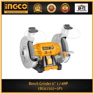 【Hot sale】INGCO Original Heavy Duty Bench Grinder 6" 1/4HP BG61502-5P