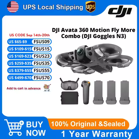 DJI Avata 360 Motion Fly More Combo FPV Drone with Goggles 3 & RC Motion 3 - 4K Professional 60fps 1