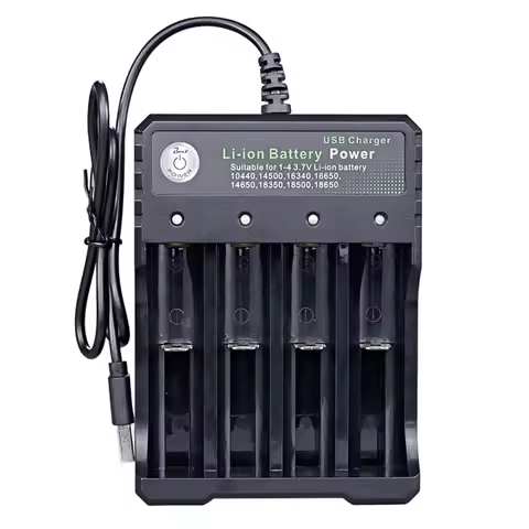 4 Slot 18650 Charger Li-ion Battery USB 4X 3X 2X Slot Independent Charging Portable Electronic 18500