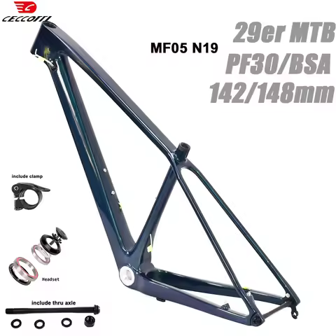 CECCOTTI factory Mountain Bike Frame 29er MTB 135X9mm 142X12mm 148mmX12mm Carbon Frame Bicycle Parts